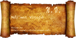 Német Vitold névjegykártya
